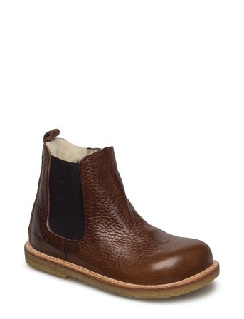 Booties - Flat - With Elastic Brown ANGULUS
