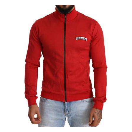 Dolce & Gabbana Motor Club Zipper Stretch Sweater Rød, Herre