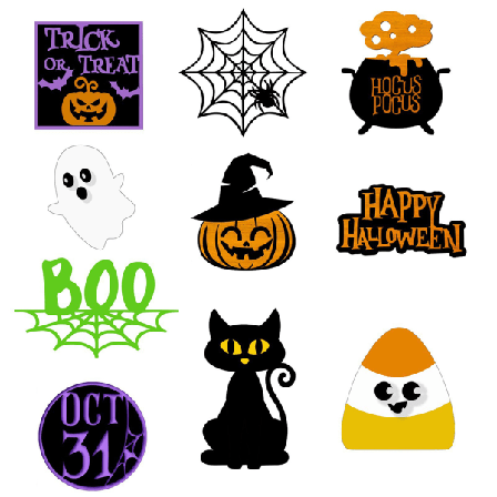 1/2 Halloween träbricka Robust och hållbar servering för fest black 1 Pc