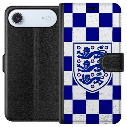 Yhteensopiva Lompakkokotelo Apple Apple iPhone 17 Air Graafinen shakkiruudukkokuviointi sinisellä ja valkoisella, klassisella heraldisella vaakunalla