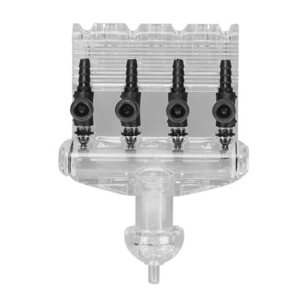 Akvarium Luft Kontrollventil 4-vägs Klar Plast Fisktank