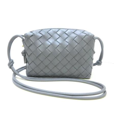 Bottega Veneta Vintage Pre-owned Läder axelremsvskor grå, Dam Vintage Väskor, Dam, Storlek: ONE SIZE