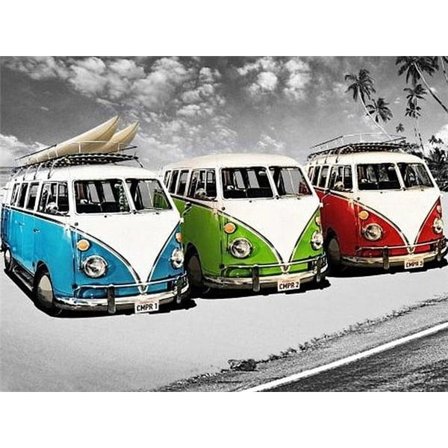 30 x 40 cm, campingvogn Diamond Painting Diamond Broderi Maleri