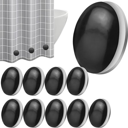 1/10 st magnetiska gardin vikter vattentät duschdraperi magnet svart