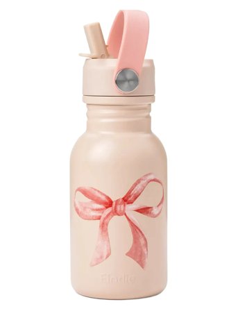 Elodie Details Water Bottle - Rosy Bow - Pink - 350 ML