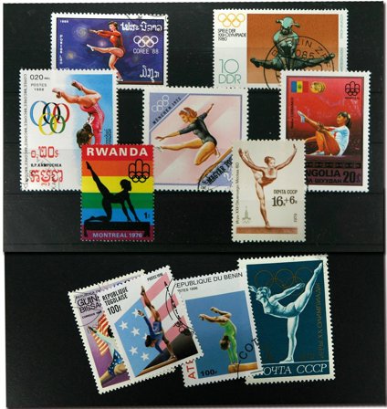 Balancebom - 11 forskellige frimærker