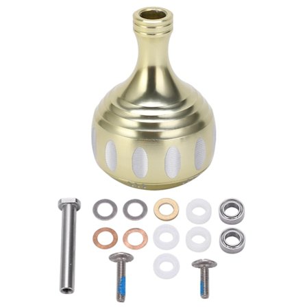 Fiskehjul i aluminiumlegering som holder pille, lett hjulhåndtak, fiskestangtilbehør, champagne gull