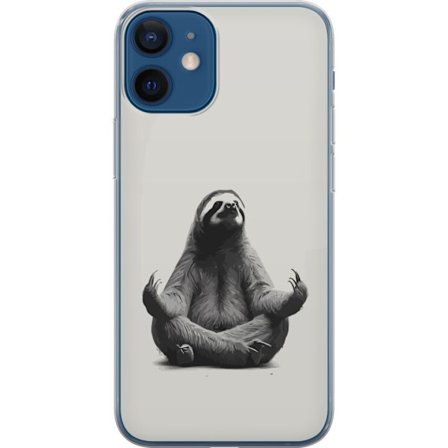 Kompatibel Mobilcover til Apple iPhone 12 Afslappet dovendyr i meditation, sød fredelig design der spreder rolig energi med humoristisk charme og hygg