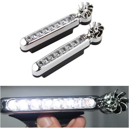 Pieces Bil Dagsljus 8 LED Vindenergi Drivna Dimljus Universal Vattentät Yttre Ljus