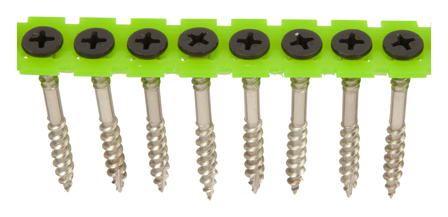 ESSVE 537619 Fasadeskrue 4,2 x 52 mm, rustfri/syrefast A4, bånd. Svart, 1000-pakning, Innfesting