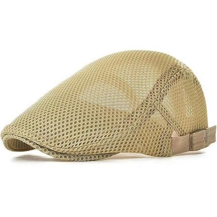 Avisdreng Basker Ivy Kasket Cabbie Flat Kasket Justerbar Herre Åndbar Mesh Sommerhat