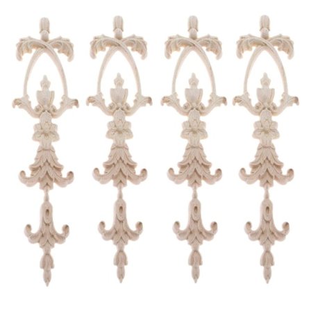 Pitkän kehyksen päällysteet Applikaatiot puusta veistetyt tarrat Maalaamaton puinen