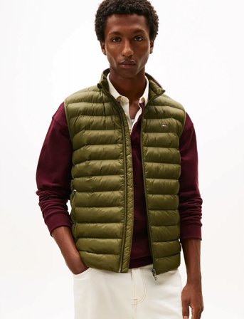 Tommy Hilfiger Packable Recycled Vest - Khaki green - S
