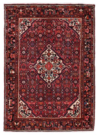 Hand Knotted Persian Hosseinabad Rug 158X220