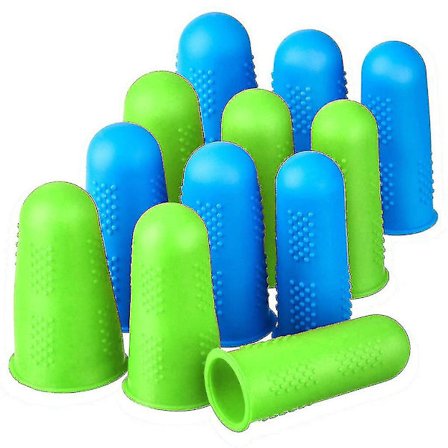 12 st silikonfingerskydd mot brännskador från hett lim