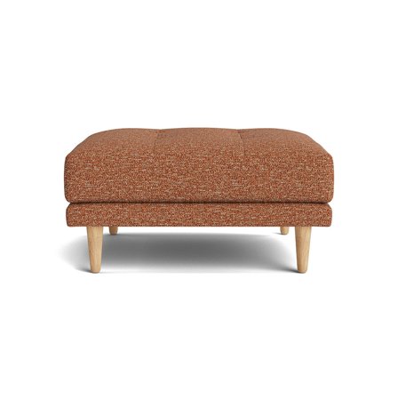 Cali Puf Puente Terracotta 81x71x40cm - Funktionel Siddeplads/Hvilested - Elegant Design med Bøgetræsben - Perfekt til Cali Sofa Serien