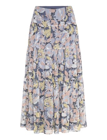 Lauren Ralph Lauren | Floral Crinkle Georgette Tiered Skirt | 40