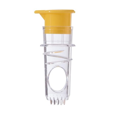 Yellow Manual Citrus Press Filter Spout Screw Cap Hand Press for Lemon Orange Drinks