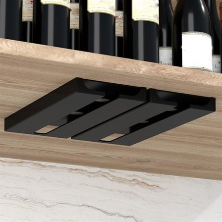 Glassoppheng i plast 2-pk - Svart