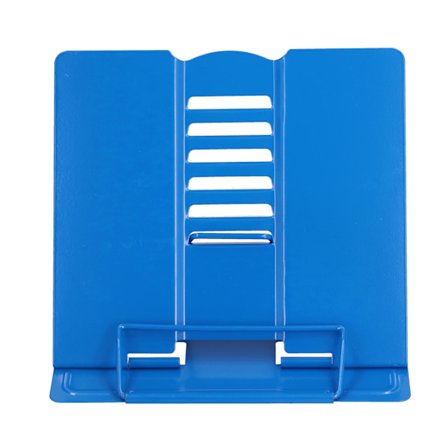 Bokstativ 6 hastigheter Justerbar Bärbar Metall Bokhållare för Böcker Dokument Läsning Tabletter Tittar MålningBlå