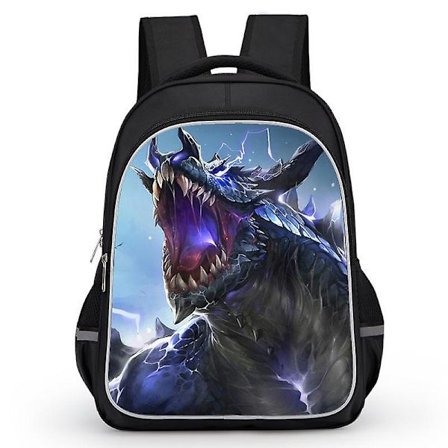 Godzilla Print School Bag Kids Waterproof Backpack #1