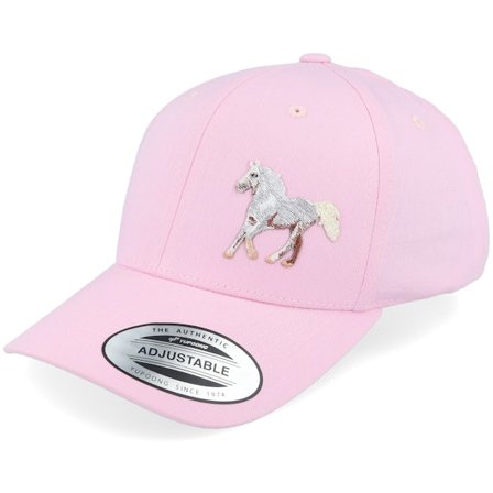 Kiddo Cap - Pink adjustable Czapka Z Daszkiem - Kids White Horse Side Pink Adjustable @ Hatstore