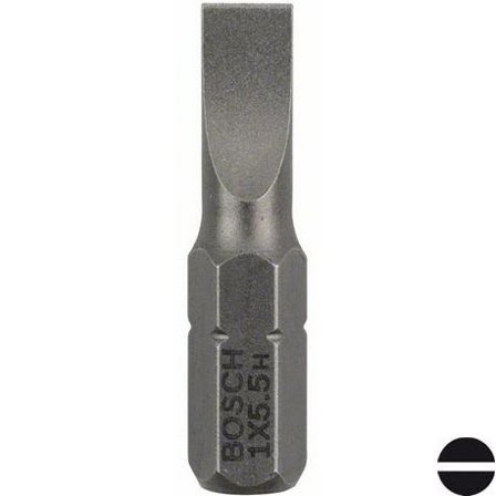 Bosch S Bits S1,0x5,5 3-pakn. 25 mm, Maskintilbehør & forbruk