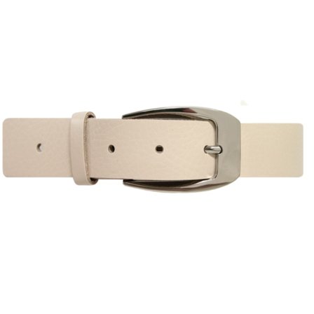 Ljusbeige 30mm damskärp i kalvläder