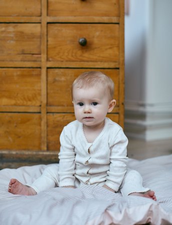 Copenhagen Colors Pointelle Heart Full Body - Cream - 92