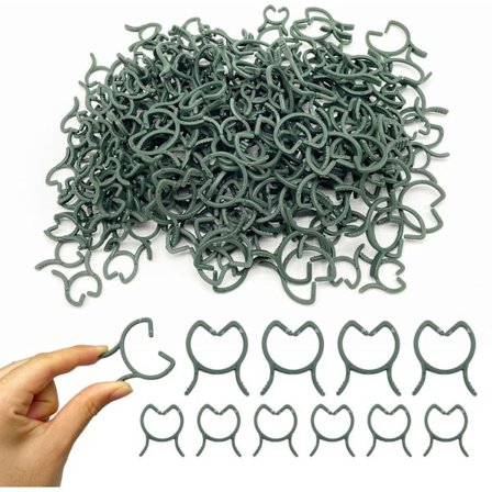 200 Stycken Växtklämmor Trädgårdsklämmor Vinranka Fästklämmor Växtringar Växtstödsklämmor för Klätterväxter Stam Vinranka Tomat Idealisk