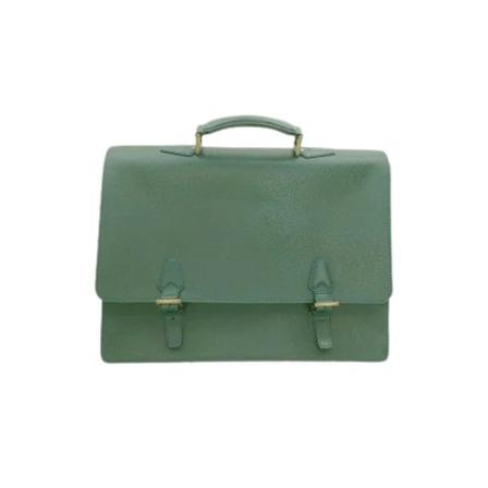 Louis Vuitton Vintage Pre-owned Leather louis-vuitton-Tass , Groen , unisex , Maat: ONE Size Vintage Tassen