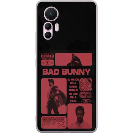 Kompatibel Mobilcover til Xiaomi 12 Lite Bad Bunny NFL-inspireret skjoldlogo med amerikansk fodbold og stjerner