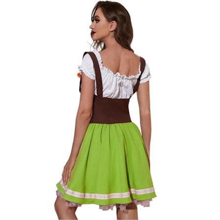 Jud- Ny Tyskland Oktoberfest-kjole med en grønn kjole i stil med Badelian ethno