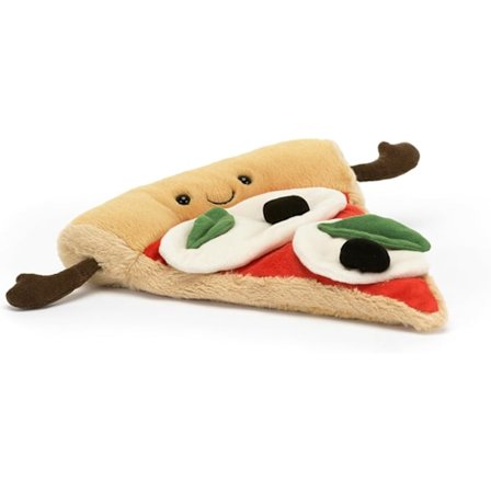 [LCS] Jellycat Amuseables - Plyslegetøj, 25 cm, Fyldt madlegetøj, Sjov gave - Peekt Pizza