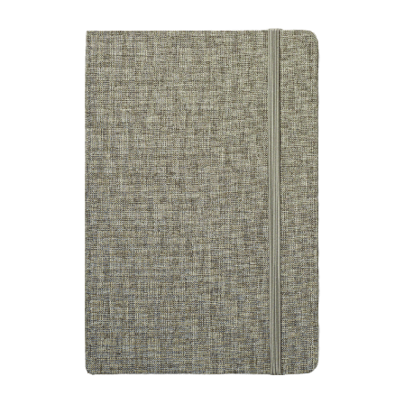 Åhléns Home Linjerad anteckningsbok textil A5 ROMEO Kontor & papper Grå ONESIZE