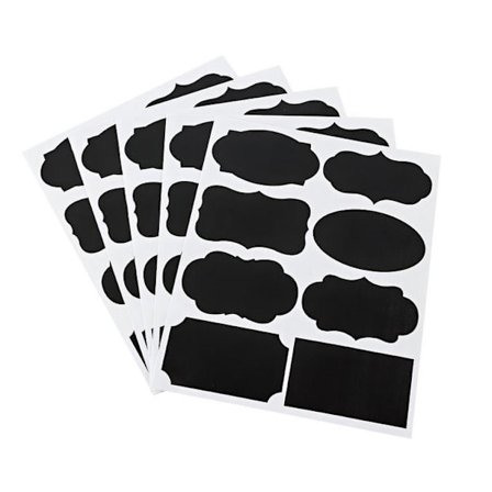 64 st Etiketter för burkar