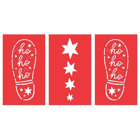 Jultomtens Fotavtryck Stenciler