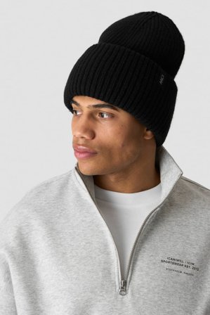 ICANIWILL - Everyday Chunky Wool Beanie Black - Damer - Træningstøj fra ICIW
