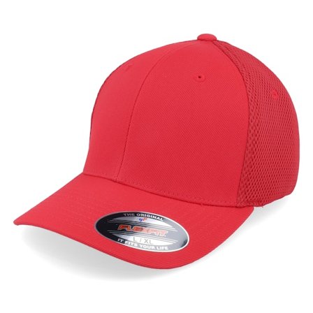 Flexfit - Red - flexfit - Cap - Tactel Mesh Red - Hatstore