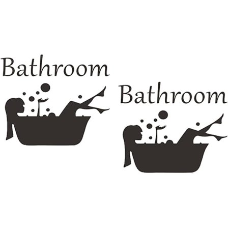 Paket Avtagbara Vattentäta Vinyl Badrumsdörr Klistermärken