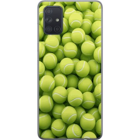 Kompatibel Mobilcover til Samsung Samsung Galaxy A71 Mønster af grønne tennisbolde i høj detalje, sporty motiv med gentagende tekstur og stærke fa
