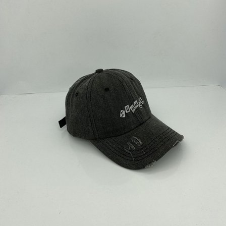 Dotpet Baseball-lippis, säädettävä, kulunut puuvilla, vintage-tyyli, unisex (musta)