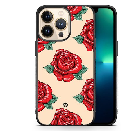 Bjornberry Skal iPhone 13 Pro - Rosor Mönster