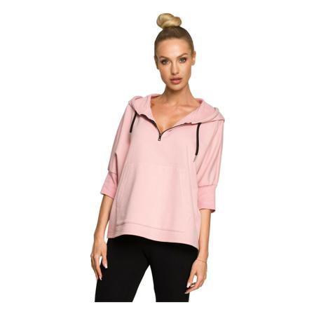 Moe Bluza z kapturem i dodatkowymi mankietami, kobieta, L/XL, Różowy