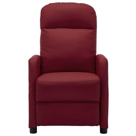 Vidaxl Elektrisk Reclinerfåtölj Vinröd Konstläder Röd