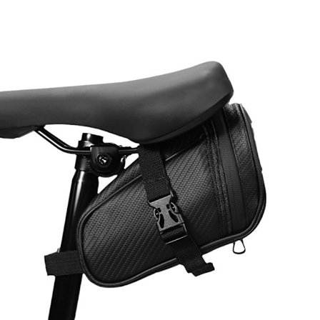 Cykel sadeltaske under sæde 3D-skala cykel sadeltaske til mountainbike sort