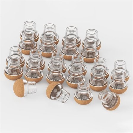 Gulvbeskytter til stole og borde 3,17 cm rund 4-pak