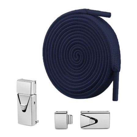 Press Lock Skosnören Quick No Tie Skosnören MARINBLÅ navy blue