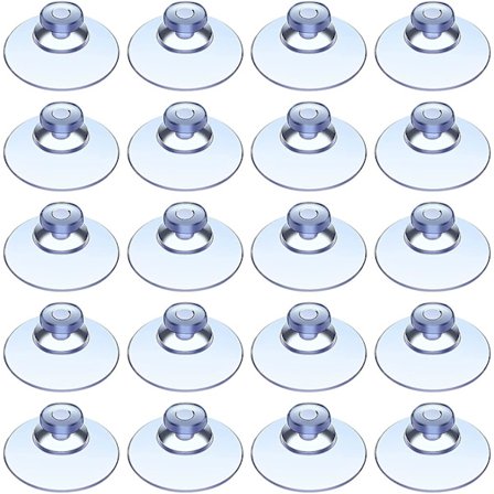 20 stk. 20 mm sugekopper i plast uden kroge F