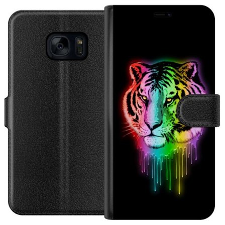 Kompatibelt Plånboksfodral till Samsung Samsung Galaxy S7 Tiger